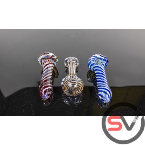 TWIST ACTION GLASS PIPE 4inch 3CT/PK